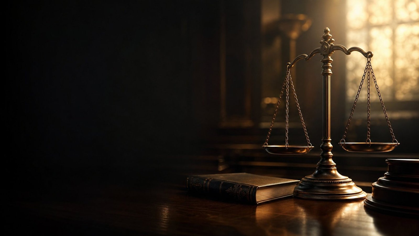 Legal services in Bamenda: Elad Nguh & Partners scales of justice and law book banner.